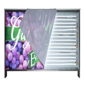 Long drink counter with LED backlite covering / including print