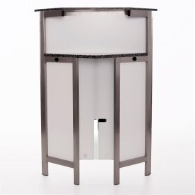 45° corner piece for long drink counters with LED RGB light box