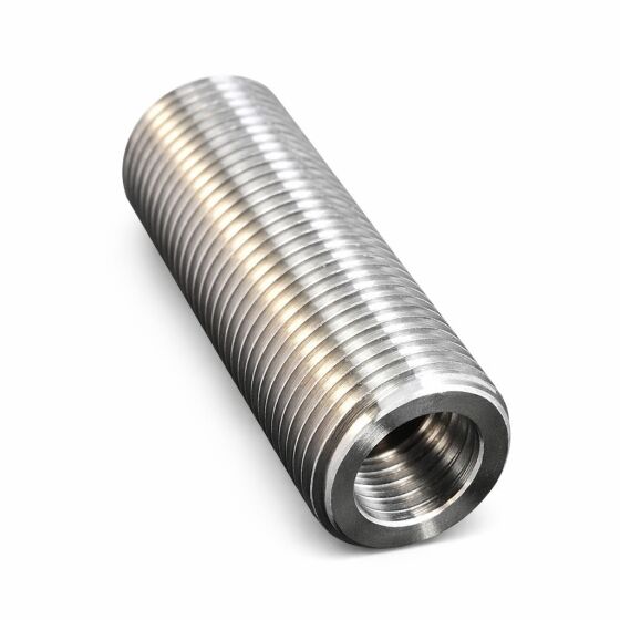 Straight-through socket, groove on both sides, NW 7 mm, length 110 mm