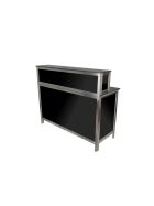 Multi-counter folding counter with bar top 1.25m black PE black / white