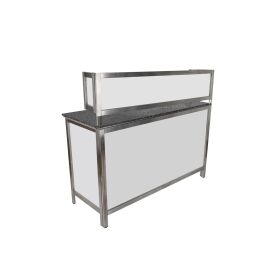 Multi-purpose counter with bar attachment, 1.5 m, white foamlite, black