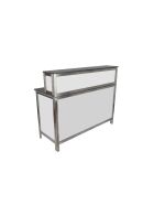 Multi-purpose counter with bar attachment, 1.5 m, white foamlite, black