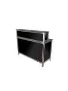 Multitheke Klapptheke mit Baraufsatz 2m Schwarz PE Schwarz/Weiß