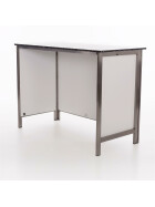 Folding counter made of stainless steel with PE surface 1.25m white Foamlite white