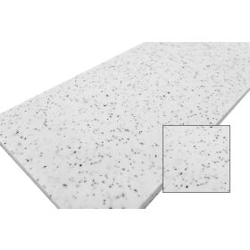 Klapptheke aus Edelstahl mit PE Oberfläche 1,25m Weiß Stracciatella