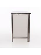 Folding counter made of stainless steel with PE surface 1.25m white stracciatella