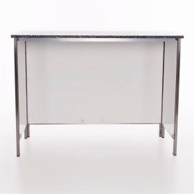 Klapptheke aus Edelstahl mit PE Oberfläche 1,25m Schwarz PE Schwarz/Weiß