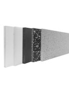 Klapptheke aus Edelstahl mit PE Oberfläche 1,25m Schwarz PE Schwarz/Weiß