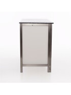 Folding counter made of stainless steel with PE surface 1.5m white Foamlite white