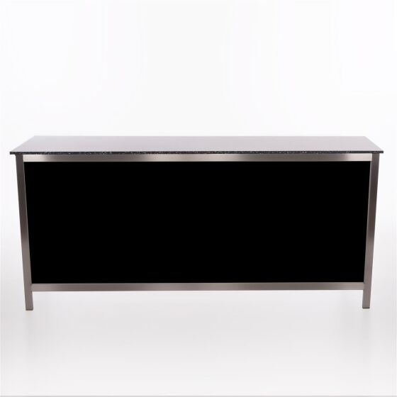 Folding counter made of stainless steel with PE surface, 1.5 m, black Foamlite black