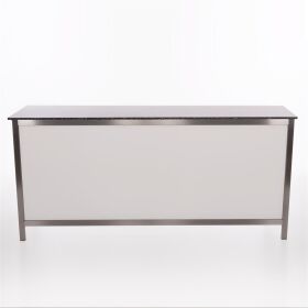 Folding counter made of stainless steel with PE surface, 1.5 m, black Foamlite black