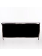Folding counter made of stainless steel with PE surface, 1.5 m, black Foamlite black