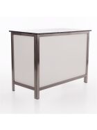 Folding counter made of stainless steel with PE surface, 1.5 m, black Foamlite black