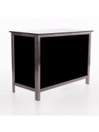 Folding counter made of stainless steel with PE surface, 1.5 m, black Foamlite black