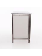 Folding counter made of stainless steel with PE surface, 1.5 m, black Foamlite black