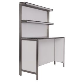 Foldable stainless steel - rear buffet 1.25m with white...