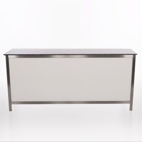 Folding counter made of stainless steel with PE surface 2m white PE black / white