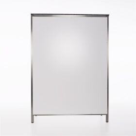 Foldable stainless steel - rear buffet 1.25m with black curtain stracciatella