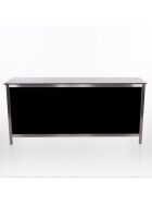 Folding counter made of stainless steel with PE surface 2m black PE black / white