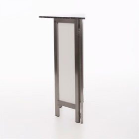 Corner piece for GDW folding counter made of stainless steel white Foamlite black