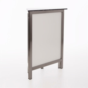 Corner piece for GDW folding counter made of stainless steel white Foamlite white