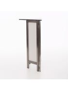 Corner piece for GDW folding counter made of stainless steel, white PE, black / white