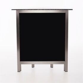 Corner piece for GDW folding counter made of stainless steel black Foamlite black