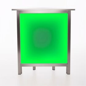 Corner part for folding counters with LED light box