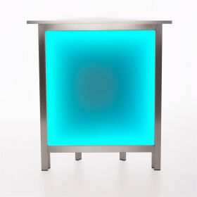 Corner part for folding counters with LED light box