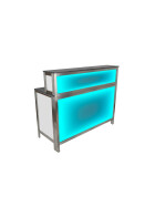 Multi-counter, folding counter & bar attachment with LED light box 1.5m Stracciatella