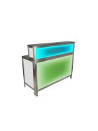 Multi-counter, folding counter & bar top with LED light box 2m PE black / white