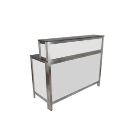 Multi-purpose counter, folding counter & bar attachment with LED light box, 2 m, Stracciatella