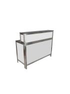 Multi-purpose counter, folding counter & bar attachment with LED light box, 2 m, Stracciatella