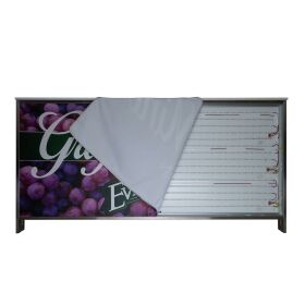 Folding counter with LED backlite cover & print