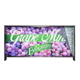 Folding counter with LED backlit panel & print