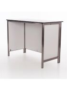 Folding counter with LED backlit panel & print, 1.5 m, PE, black/white