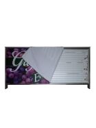 Folding counter with LED backlit panel & print, 1.5 m, PE, black/white