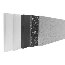 Folding counter with LED backlit display & print, 2 m, Stracciatella