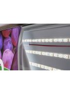 Folding counter with LED backlit display & print, 2 m, Stracciatella
