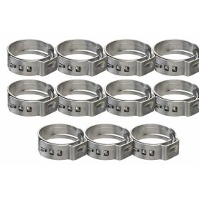 10x 1-ear clamp 6.7 mm 1-ear hose clamps