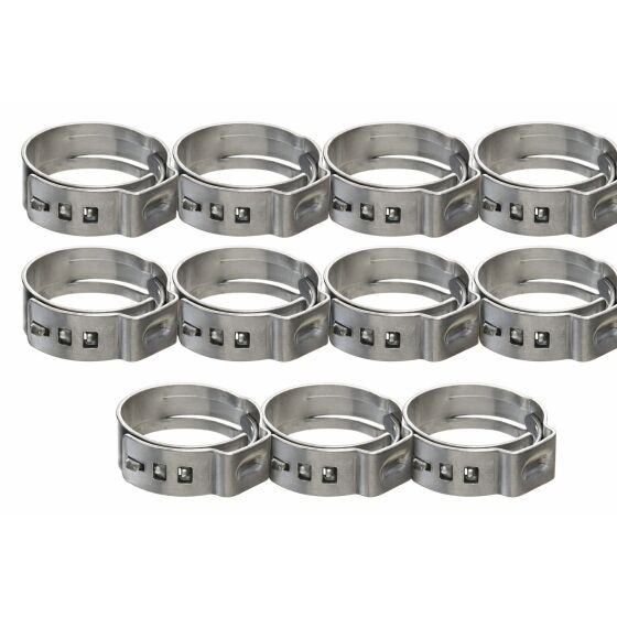 10x 1-ear clamp 10mm 1-ear hose clamps