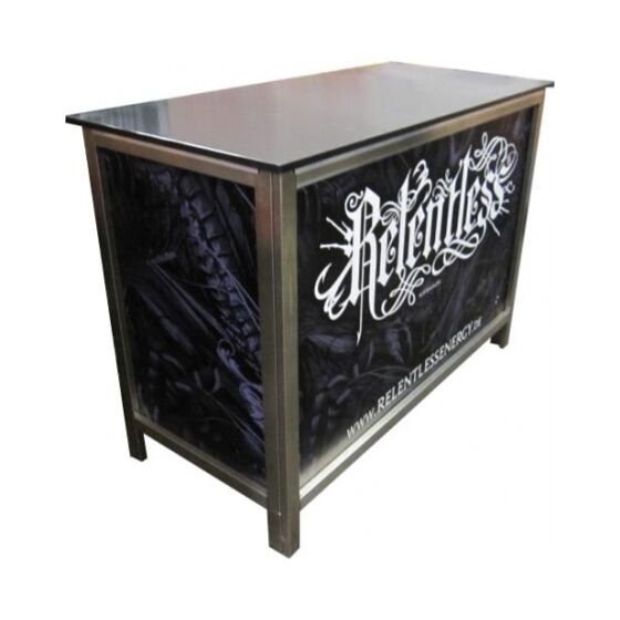 Digital front printing stainless steel counter 2m front & sides