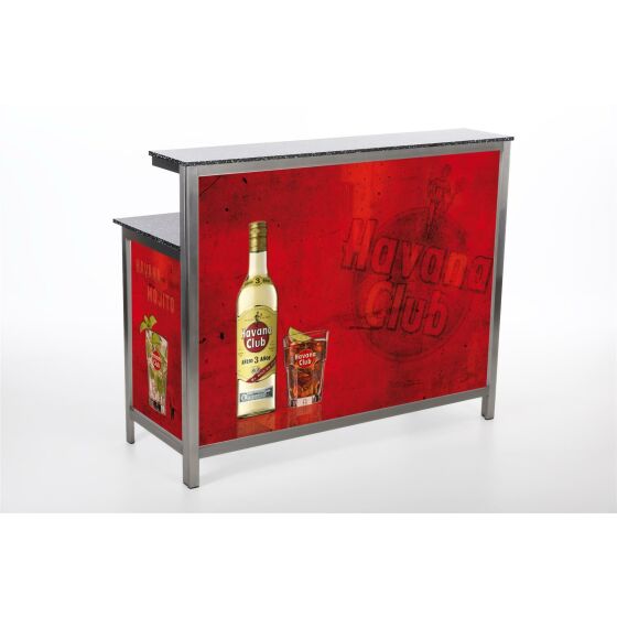 Digital front print long drink counter 1.5 m front & sides