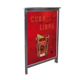 Digital front print corner section long drink counter