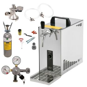 Stainless steel dispensing system 30 L / h from Lindr Complete set with CO², clock, hoses and keg