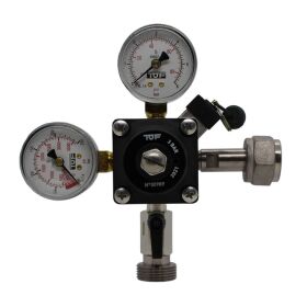 Stainless steel dispensing system 30 L / h from Lindr Complete set with CO², clock, hoses and keg flat keg (A) 500g
