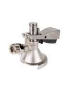 Stainless steel dispensing system 30 L / h from Lindr Complete set with CO², clock, hoses and keg flat keg (A) 500g