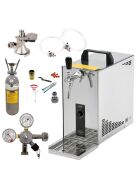 Stainless steel dispensing system 30 L / h from Lindr Complete set with CO², clock, hoses and keg flat keg (A) 2kg + cleaning set