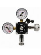 Stainless steel dispensing system 30 L / h from Lindr Complete set with CO², clock, hoses and keg flat keg (A) 2kg + cleaning set