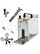 Stainless steel dispensing system 30 L / h from Lindr complete set with CO², clock, hoses and keg combi-cone (M) 500g